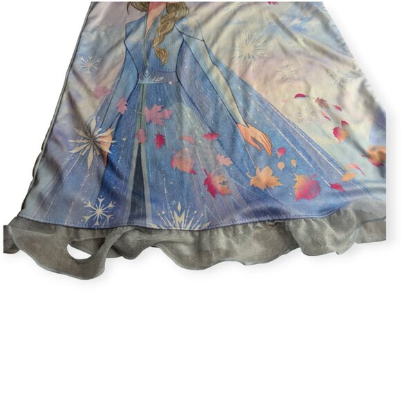 Disney Frozen 2 Elsa Themed Blue Lightweight Nightgown Size 6 - Picture 6 of 12